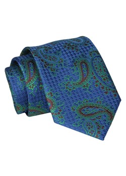 Krawat - ALTIES - Granat, Zielone Paisley KRALTS0833 ze sklepu JegoSzafa.pl w kategorii Krawaty - zdjęcie 147823912