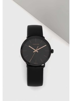 Calvin Klein zegarek męski kolor czarny ze sklepu ANSWEAR.com w kategorii Zegarki - zdjęcie 147871642