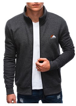 Bluza męska bez kaptura 1534B - grafitowa ze sklepu Edoti w kategorii Bluzy męskie - zdjęcie 147907394