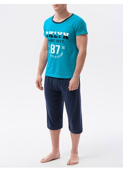 Piżama męska 232U - niebieska ze sklepu Edoti w kategorii Piżamy męskie - zdjęcie 147907843