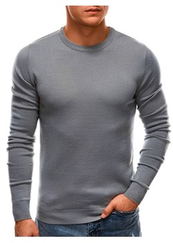 Sweter męski 199E - szary ze sklepu Edoti w kategorii Swetry męskie - zdjęcie 147908234