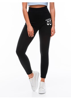 Spodnie damskie legginsy 190PLR - czarne ze sklepu Edoti w kategorii Spodnie damskie - zdjęcie 147908461