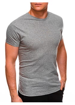 T-shirt męski basic 970S - szary ze sklepu Edoti w kategorii T-shirty męskie - zdjęcie 147909721