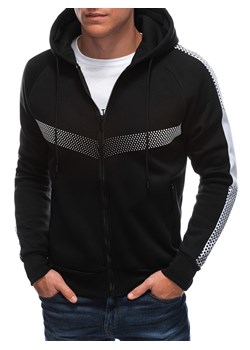 Bluza męska z kapturem 1510B - czarna ze sklepu Edoti w kategorii Bluzy męskie - zdjęcie 147909801
