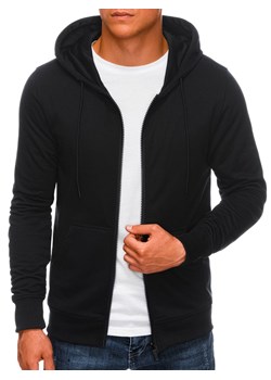 Bluza męska z kapturem 1211B - czarna ze sklepu Edoti w kategorii Bluzy męskie - zdjęcie 147910772