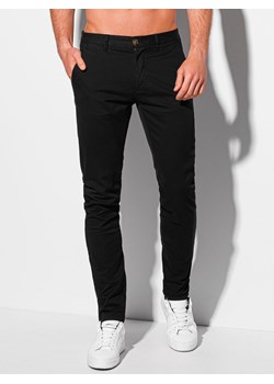 Spodnie męskie chino 1090P - czarne ze sklepu Edoti w kategorii Spodnie męskie - zdjęcie 147911384