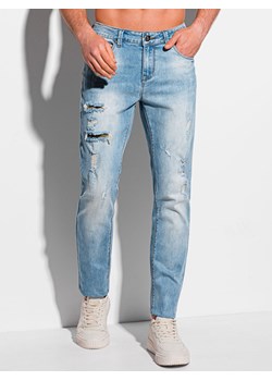 Spodnie męskie jeansowe 1098P - niebieskie ze sklepu Edoti w kategorii Jeansy męskie - zdjęcie 147911821