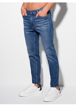 Spodnie męskie jeansowe 1116P - niebieskie ze sklepu Edoti w kategorii Jeansy męskie - zdjęcie 147912574