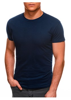 T-shirt męski basic 970S - granatowy ze sklepu Edoti w kategorii T-shirty męskie - zdjęcie 147913111