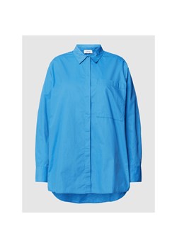 Bluzka koszulowa z bawełny z kieszenią na piersi ze sklepu Peek&Cloppenburg  w kategorii Koszule damskie - zdjęcie 147933333