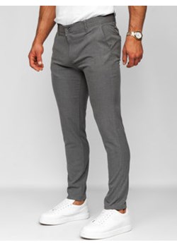 Grafitowe spodnie materiałowe chinosy męskie Denley 0042 ze sklepu Denley w kategorii Spodnie męskie - zdjęcie 147951173