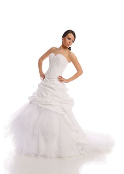 Suknia Ślubna FSS512 BIAŁY ze sklepu fokus.pl w kategorii Sukienki - zdjęcie 14795131
