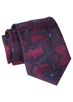 Krawat - ALTIES - Bordo, Czerwone Kwiaty KRALTS0810 ze sklepu JegoSzafa.pl w kategorii Krawaty - zdjęcie 147976202