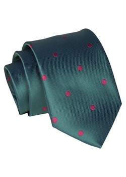 Krawat - ALTIES - Butelkowa Zieleń, Grochy KRALTS0800 ze sklepu JegoSzafa.pl w kategorii Krawaty - zdjęcie 147976212
