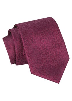 Krawat - ALTIES - Ciemnoczerwony, Faktura w Kwiaty KRALTS0803 ze sklepu JegoSzafa.pl w kategorii Krawaty - zdjęcie 147976214