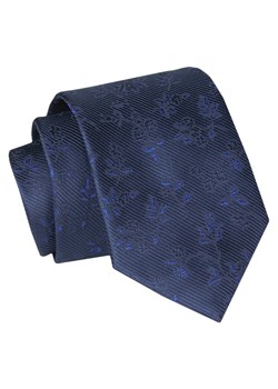 Krawat - ALTIES - Granat, Kwiatowa Faktura KRALTS0815 ze sklepu JegoSzafa.pl w kategorii Krawaty - zdjęcie 147976232