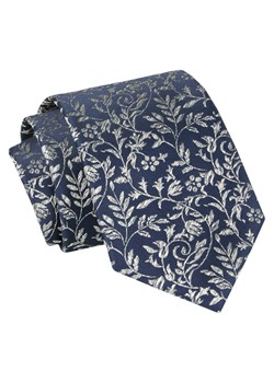 Krawat - ALTIES - Motyw Kwiatowy, Granatowy KRALTS0807 ze sklepu JegoSzafa.pl w kategorii Krawaty - zdjęcie 147976240