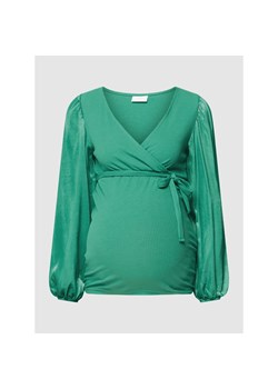 Bluzka z długim rękawem w stylu kopertowym ze sklepu Peek&Cloppenburg  w kategorii Bluzki ciążowe - zdjęcie 147978590