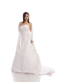 Suknia Ślubna FSS533 BIAŁY ze sklepu fokus.pl w kategorii Sukienki - zdjęcie 14798210