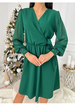 Zielona Sukienka z Wiązaniem ze sklepu ModnaKiecka.pl w kategorii Sukienki - zdjęcie 147984021
