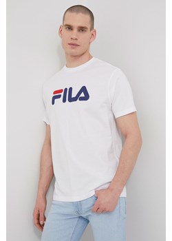 Fila t-shirt bawełniany Bellano kolor biały z nadrukiem FAU0067 ze sklepu ANSWEAR.com w kategorii T-shirty męskie - zdjęcie 147987603