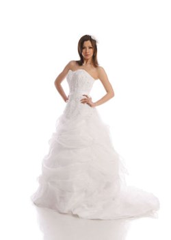 Suknia Ślubna FSS534 BIAŁY ze sklepu fokus.pl w kategorii Sukienki - zdjęcie 14798824