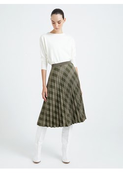 Spódnica plisowana w kolorze kremowo-oliwkowym ze sklepu Limango Polska w kategorii Spódnice - zdjęcie 147998273