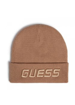 Damska czapka zimowa GUESS Beanie Hat - beżowa ze sklepu Sportstylestory.com w kategorii Czapki zimowe damskie - zdjęcie 148004264