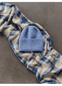 Reserved - Dzianinowa czapka beanie - Niebieski ze sklepu Reserved w kategorii Czapki zimowe damskie - zdjęcie 148018043