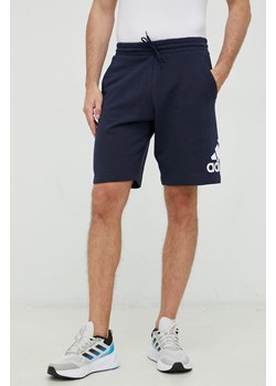 Adidas szorty bawełniane męskie kolor granatowy ze sklepu ANSWEAR.com w kategorii Spodenki męskie - zdjęcie 148029944
