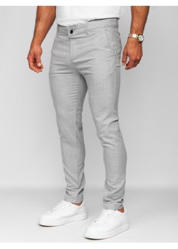 Szare spodnie materiałowe chinosy męskie Denley 0041 ze sklepu Denley w kategorii Spodnie męskie - zdjęcie 148030320
