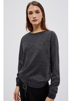 Sweter z metaliczną nitką w kolorze grafitowym 3943, Kolor grafitowy, Rozmiar XS, Moodo ze sklepu Primodo w kategorii Swetry damskie - zdjęcie 148037564