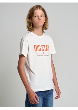 Koszulka chłopięca z nadrukiem kremowa Brunodi 102 ze sklepu Big Star w kategorii T-shirty chłopięce - zdjęcie 148040491