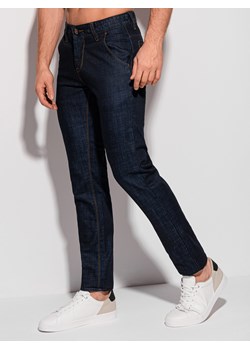Spodnie męskie jeansowe 1320P - ciemnoniebieskie ze sklepu Edoti w kategorii Spodnie męskie - zdjęcie 148102853