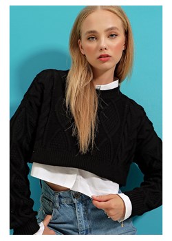 Sweter w kolorze czarnym ze sklepu Limango Polska w kategorii Swetry damskie - zdjęcie 148113033
