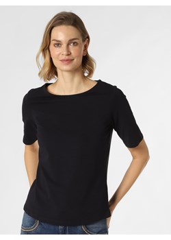 Franco Callegari T-shirt damski Kobiety Dżersej granatowy jednolity ze sklepu vangraaf w kategorii Bluzki damskie - zdjęcie 148114933