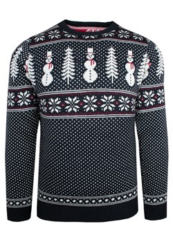 Sweter Świąteczny w Norweski Wzór - Granatowy SWBRSAW22EBANZERnavy ze sklepu JegoSzafa.pl w kategorii Swetry męskie - zdjęcie 148125551