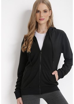 Czarna Bluza z Kapturem Zapinana na Suwak Argis ze sklepu Born2be Odzież w kategorii Bluzy damskie - zdjęcie 148125920