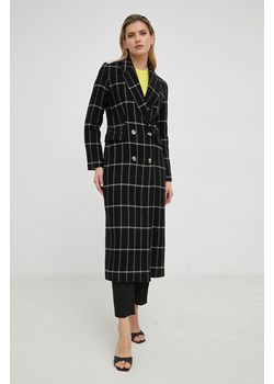Ivy Oak płaszcz wełniany kolor czarny przejściowy ze sklepu ANSWEAR.com w kategorii Płaszcze damskie - zdjęcie 148136542