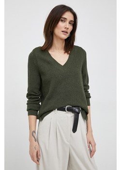 GAP sweter damski kolor zielony lekki ze sklepu ANSWEAR.com w kategorii Swetry damskie - zdjęcie 148136761