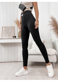 legginsy prążkowane priver czarne ze sklepu UBRA w kategorii Spodnie damskie - zdjęcie 148150182