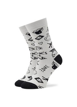 Skarpety wysokie unisex Stereo Socks - Punk Biały ze sklepu eobuwie.pl w kategorii Skarpetki damskie - zdjęcie 148187094