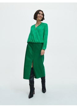 Reserved - Bluzka z wiskozy - Zielony ze sklepu Reserved w kategorii Bluzki damskie - zdjęcie 148207051