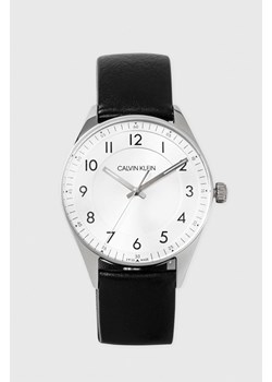 Calvin Klein zegarek męski kolor czarny ze sklepu ANSWEAR.com w kategorii Zegarki - zdjęcie 148243311