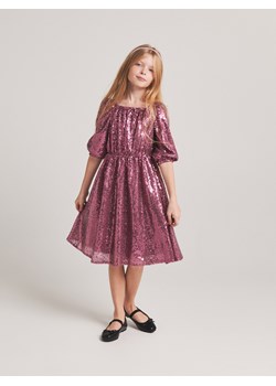 Reserved - Sukienka z krótkim rękawem - Różowy ze sklepu Reserved w kategorii Sukienki dziewczęce - zdjęcie 148253453
