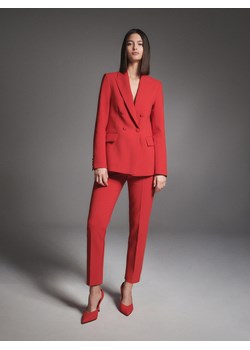 Reserved - Spodnie cygaretki w kant - Czerwony ze sklepu Reserved w kategorii Spodnie damskie - zdjęcie 148256370