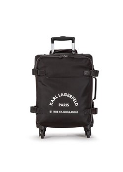 Mała Materiałowa Walizka KARL LAGERFELD - 225W3022 Black 999 ze sklepu eobuwie.pl w kategorii Walizki - zdjęcie 148272533
