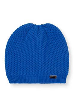 Damska czapka o gęstym splocie klasyczna niebieska ze sklepu WITTCHEN w kategorii Czapki zimowe damskie - zdjęcie 148276690