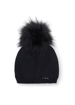 Damska czapka o gęstym splocie z pomponem ze sklepu WITTCHEN w kategorii Czapki zimowe damskie - zdjęcie 148276693