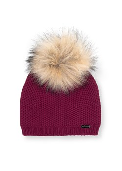Damska czapka o gęstym splocie z pomponem ze sklepu WITTCHEN w kategorii Czapki zimowe damskie - zdjęcie 148276694